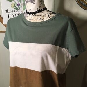 She + Sky striped t shirt